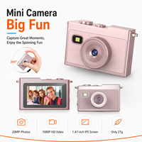 Mini caméra numérique rotative Sprite DC50S 5MP CMOS en forme de bouton, jouet gyroscope portable 1080P 2K avec partage Android