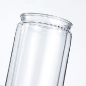25pack 16oz BPA Free Snow Globe Plastic Acrylic Can with <b>Hole</b> and <b>Plug</b> Double Wall Pre-drilled <b>Hole</b> for Party Use - Product Image 4