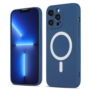 Funda de teléfono de imitación de silicona con cubierta completa Protección de cámara <span class=keywords><strong>Forro</strong></span> de microfibra suave Funda de teléfono de carga magnética <span class=keywords><strong>para</strong></span> <span class=keywords><strong>iPhone</strong></span> 14 - Product Image 2