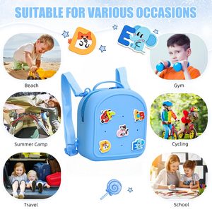 <span class=keywords><strong>Mochila</strong></span> Infantil de Silicona Azul, Pequeña, con Diseño de Personajes, Anti-Robo, con Orificios, Impermeable y con Capacidad Inferior a 20L - Product Image 5
