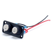 Panneau d'interrupteurs à bascule 20A 12V ON-OFF SPST ABS+Acier inoxydable pour voitures, camions, bateaux