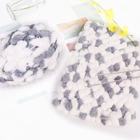 Fil à crocheter en polyester 100% 130g/balle, fil pompon en polyester pour tricot à la main, couverture, écharpe et pull - Vente en gros