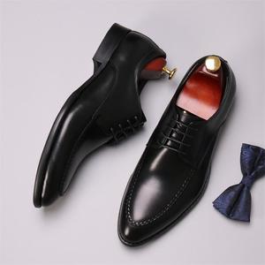 Zapatos de Vestir de Negocios con Cordones, Punta Cuadrada, Estilo Británico, Antideslizantes, Transpirables, Ligeros y Cómodos para el Trabajo - Product Image 6