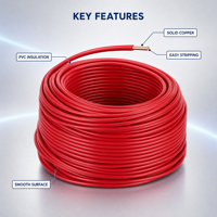Kabel Tembaga Inti Tunggal Berisolasi PVC untuk Penggunaan Bawah Tanah, Tahan Tegangan 450V/750V, untuk Instalasi Listrik Rumah