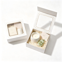 Boîte cadeau rigide personnalisée PPWR avec fenêtre pour rose, bougie et emballage cadeau de produits de beauté
