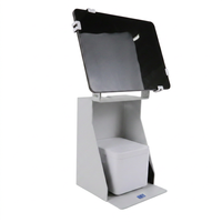 Support de tablette rotatif pour point de vente avec emplacement pour imprimante 360° °   Support d'affichage métallique pivotant 7,9-12,9 pouces pour comptoir de caisse de magasin PS-507