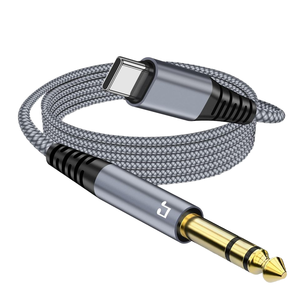 Djiang Oem अनुकूलित यूएसबी सी 1/4 ट्रे ऑडियो स्टीरियो केबल सी 6.35 मिमी 1/4 पुरुष ऑड ऑडियो कॉर्ड संगत आईपैड/आईफ़ोन 15/पिक्सेल - Product Image 1