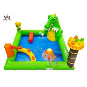 Toboggan aquatique gonflable commercial de haute qualité, piscine intérieure et extérieure, jeu interactif d'escalade pour enfants - Product Image 2