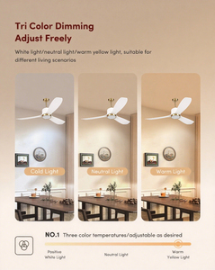 Thiết kế hiện đại điều khiển từ xa LED điện làm mát không khí DC động cơ quạt trần với ánh sáng cho khách sạn sử dụng - Product Image 5