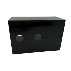 Gabinete de Equipos de POM Negro de Precisión Personalizado, Caja Electrónica Grabada con Láser - Product Image 1