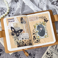 30 autocollants par paquet, série Shadow Narrative, autocollants décoratifs rétro pour journal, autocollants DIY