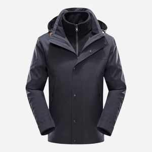 Veste coupe-vent imperméable 3-en-1 personnalisée pour la vente en gros, avec capuche, poignets ajustables et fermeture éclair, idéale pour l'extérieur - Product Image 2