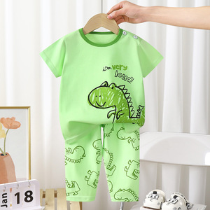 <span class=keywords><strong>Pigiama</strong></span> Estivo 2026 per Bambini <span class=keywords><strong>1</strong></span>-8 Anni, Set Casual 2 Pezzi a Maniche Corte, in Cotone Morbido, Unisex - Product Image 3