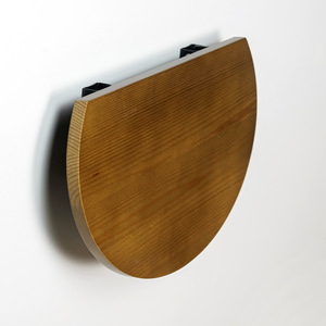 Établi semi-circulaire support pliant étagère flottante en bois pliable fixée au mur - Product Image 4