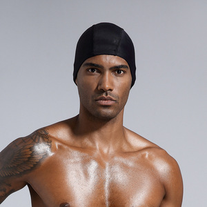 Bonnet de bain en tissu pour adulte, à la mode, doux et élastique, protection des cheveux, pour hommes - Product Image 2