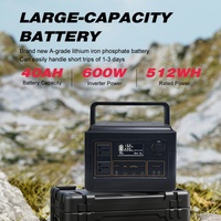 Estación de Energía Solar Portátil de Larga Duración con Batería de ABS, 300W/600W/1000W, Controlador MPPT, Onda Sinusoidal Pura, LiFePO4, Compatible con Automóviles