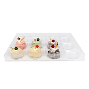 Khay Đựng Vỉ Nhựa PVC PET Trong Suốt Tùy Chỉnh Để Đựng Thức Ăn Tráng Miệng 12 Lỗ Bánh Macaron Bánh Quy Bánh Donut Bao Bì Trưng Bày Bánh Cupcake