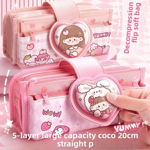 Custom <span class=keywords><strong>di</strong></span> grande capacità Multi-funzionale in pelle <span class=keywords><strong>di</strong></span> cuoio Kawaii <span class=keywords><strong>Stitch</strong></span> <span class=keywords><strong>astuccio</strong></span> per matite personalizzabile per bambini della scuola - Product Image 3