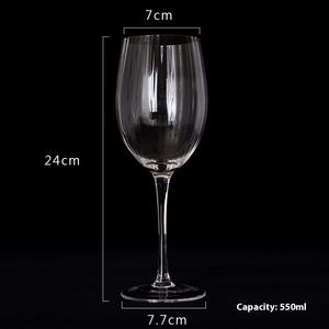 Ensemble <span class=keywords><strong>de</strong></span> verres à vin en cristal côtelé <span class=keywords><strong>de</strong></span> luxe moderne Jinbaijia, flûte à champagne à rayures verticales, verre sans pied pour hôtel - Product Image 6