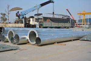 Hot Dip Galvanized Monopole Cell Tower With Lights Electrical Telecommunication Towers VCOATING - Product Image 6