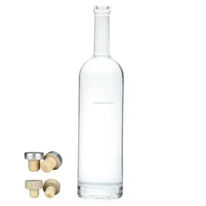 शराब व्हिस्की वोदका बोटेला डी विड्रियो पेय के लिए 700 मिलीलीटर 750 मिलीलीटर ग्लासफ्लैश व्हिस्की बोतल ग्लास वाइन बोतल वाइन ग्लास बोतल