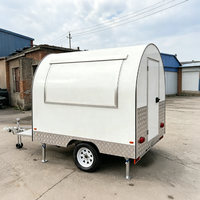 Chariot Électrique Haut de Gamme Entièrement Équipé en Aluminium et Fibre de Verre, Camion de Restauration Mobile avec Porche pour Vente de Bonbons