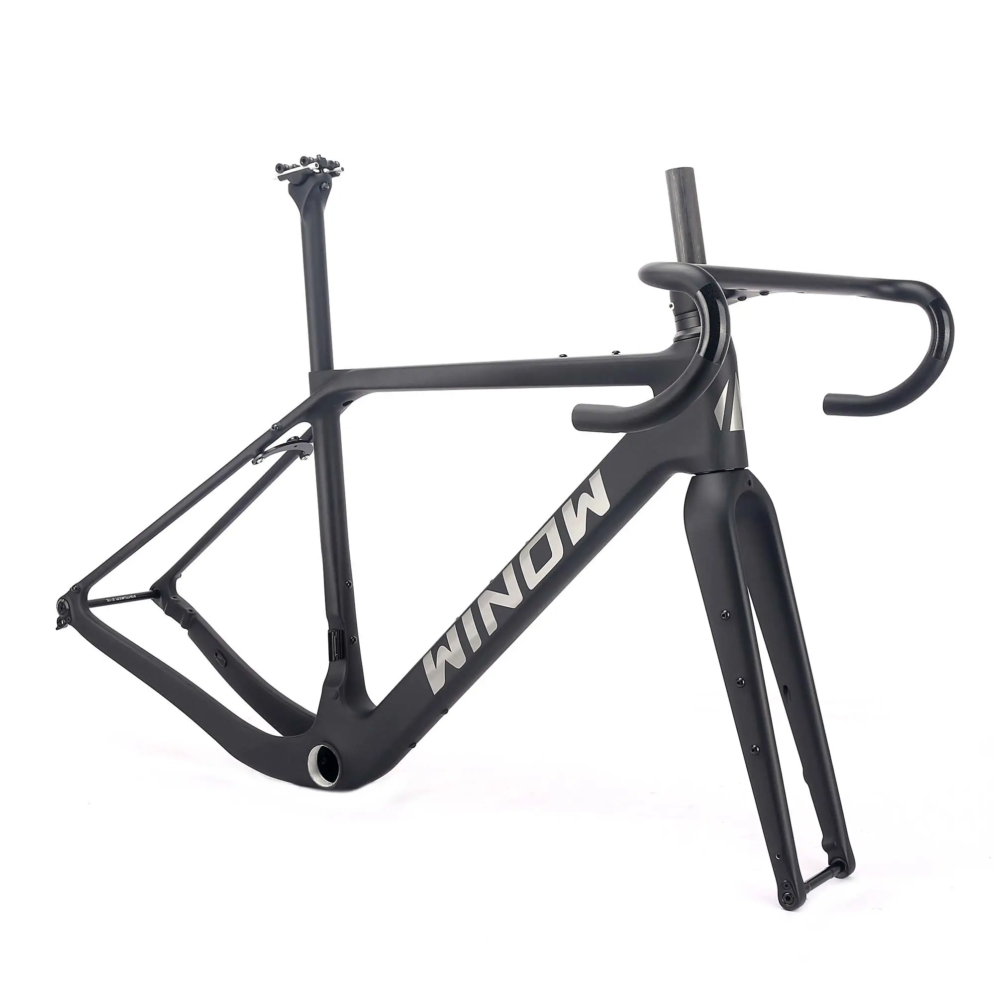 Factory Price XS/S/M/L/XL Fork Offset 50mm Seatpost 27.2mm Carbon gravel disc brake bike frameset For riding