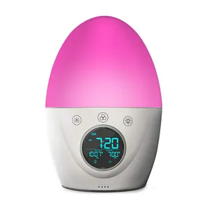 Fullwill Small Touch sensor Sunrise Light Dawn Clock Rgb Digital Travel Best Alarm Clock