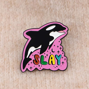 En gros, badges de revers en métal et épingles en émail souple, motifs animaux amusants (mèmes) avec courtes phrases, incluant <span class=keywords><strong>chat</strong></span> et raton d'Amérique Kawaii, pour fabricants - Product Image 5