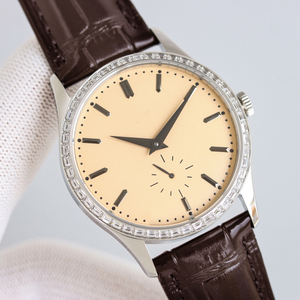 Reloj Mecánico de Alta Calidad con Correa de Cuero de Vaca con Incrustaciones de Diamantes, Esfera de Cristal de Zafiro, Resistente al Agua 3BAR, Diseño Deportivo y de Lujo - Product Image 2