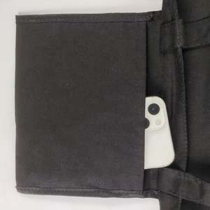 Sac fourre-tout en toile en coton personnalisé avec pochette et logo imprimés personnalisés Vente en gros - Product Image 4