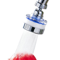 Pulvérisateur de tête de robinet de cuisine avec filtre à eau, Booster anti-éclaboussures économiseur d'eau robinet rotatif 360 aérateur pour robinet d'évier