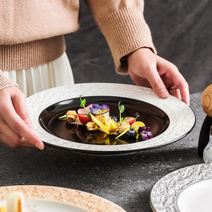 CHAODA Goldrim ensemble <span class=keywords><strong>de</strong></span> vaisselle en <span class=keywords><strong>porcelaine</strong></span> motif rond plaque <span class=keywords><strong>de</strong></span> Charge pour la décoration <span class=keywords><strong>de</strong></span> <span class=keywords><strong>Table</strong></span> cadeau donnant fait <span class=keywords><strong>de</strong></span> la céramique <span class=keywords><strong>de</strong></span> haute qualité - Product Image 3