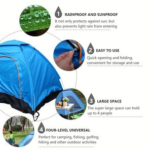 Tente de camping et de tourisme extérieure entièrement automatique, imperméable et pop-up pour la plage - Product Image 3