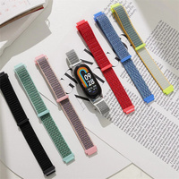 Nylon sportband voor Xiaomi Smart Band 10/9/8 voor dames en heren, zacht, verstelbaar, ademend horlogebandje, vervangende polsband