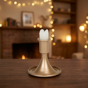 Porte-bougie en fer doré vintage, petit, bas, durable, décoration d'intérieur, bougeoirs de Noël, modèle ZT07 - Product Image 2
