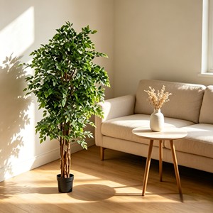 Planta Artificial de Banyan en Miniatura, Realista, Sin Mantenimiento, Follaje Artificial Perenne para Decoración de Paredes en el Hogar/Oficina - Product Image 5