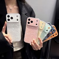 Coque de protection antichoc de luxe avec motif de coquillages colorés et paillettes dorées pour iPhone 17 16 15 14 13 Pro Max