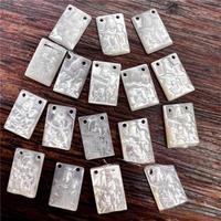 Premium 8x12mm White Shell Madonna & Child Relief Sculpture Pendentifs | Breloques de bijoux à bricoler soi-même pour la vente chaude en gros