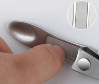 Grand coupe-ongles et pince à cuticules en acier inoxydable, lame arrondie, professionnel, durable, nouveau design pour adultes