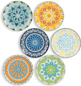 Assiettes en gros pour la cuisine : Porcelaine et céramique marocaine, style nordique bohème coloré, pour service de table en restaurant - Product Image 1