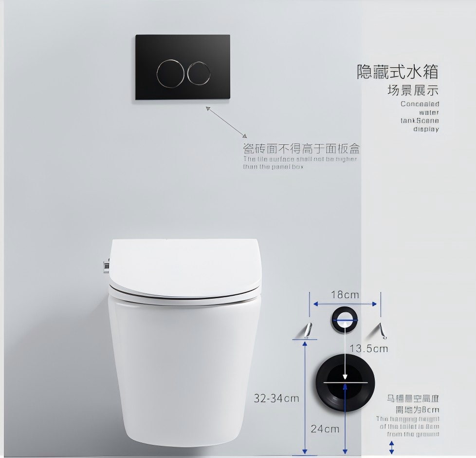 Поставщик Foshan предлагает недорогой скрытый резервуар для унитаза, набор встроенных рычагов резервуара для воды