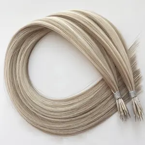 2024 New Arrival Double Drawn Nano Ring Human Hair Extension 100% Virgin Human Nano Ring Hair