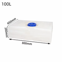 Réservoir d'eau horizontal 100L monté sur voiture pour camping-cars, conteneur d'eau douce en PE épaissi pour camping-cars, bateaux, véhicule de transport diesel, outil