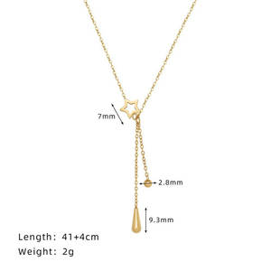 สร้อยคอจี้แฟชั่นชุบทอง14K 18K PVD สำหรับผู้หญิงทำจากสเตนเลส316L ออกแบบได้ตามต้องการ - Product Image 6