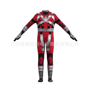 Thunderbolts <b>Red</b> Guard Bodysuit Cosplay <b>Costume</b> Halloween Superhero <b>Costume</b> Unisex Autumn Polyester Fiber - Product Image 3