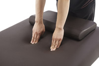 Table de massage en bois massif à 2 sections, table de soin du visage à cadre fixe avec étagère de rangement pour spa, salon de beauté, salon