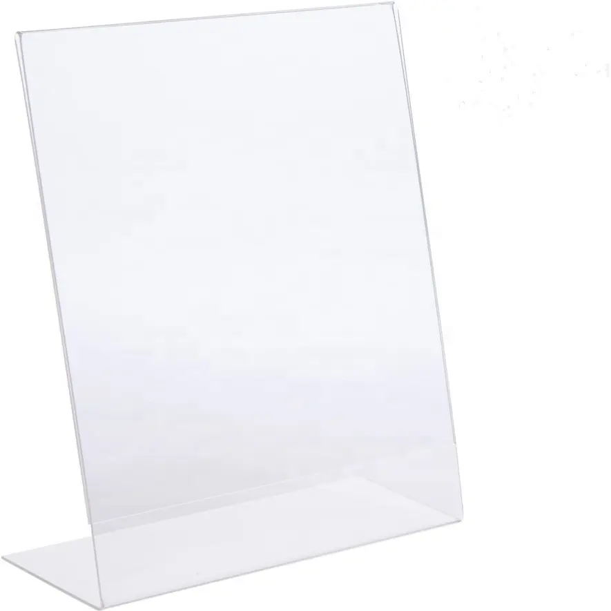 12 Pack Ad Frames Tabletop Sign Display Plastic Menu Stand Slant Back Clear Acrylic Sign Holder 4x6