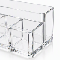 Boîte de rangement de bureau en acrylique Calic, transparente, pour notes autocollantes, pinces à papier, taille personnalisée, OEM, vente en gros