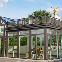Conservatoire moderne à structure en aluminium : Solution complète de design et de décoration intérieure pour bâtiments commerciaux